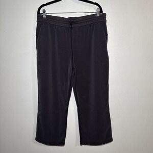 Lululemon Softstreme High Rise Crop Pants 14 Black Graphite Grey LW6BZXS